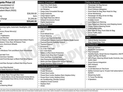 2025 Toyota Prius LE 4DR Hatchback