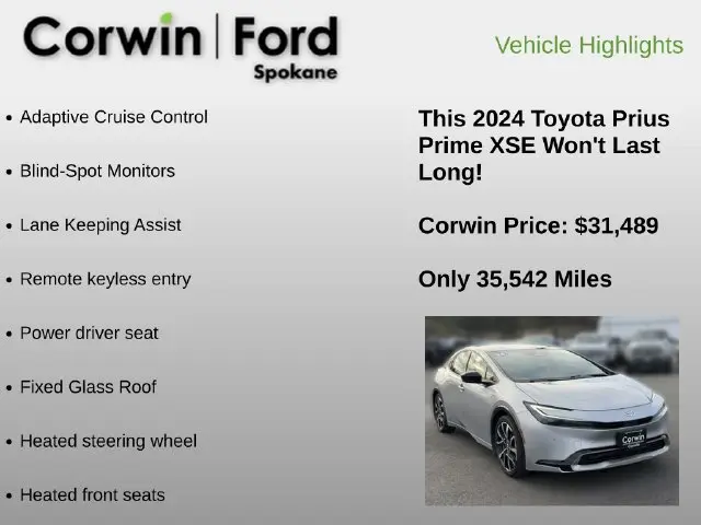 2024 Toyota Prius - $31,489