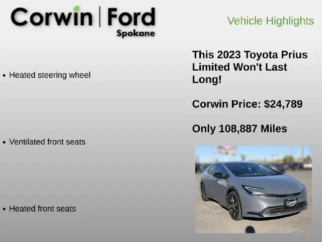 2023 Toyota Prius - $24,789