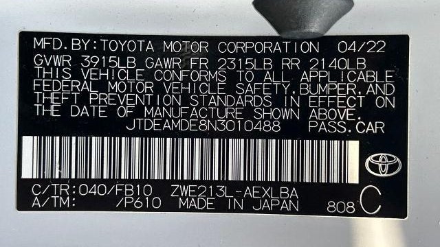2022 Toyota Corolla Hybrid LE