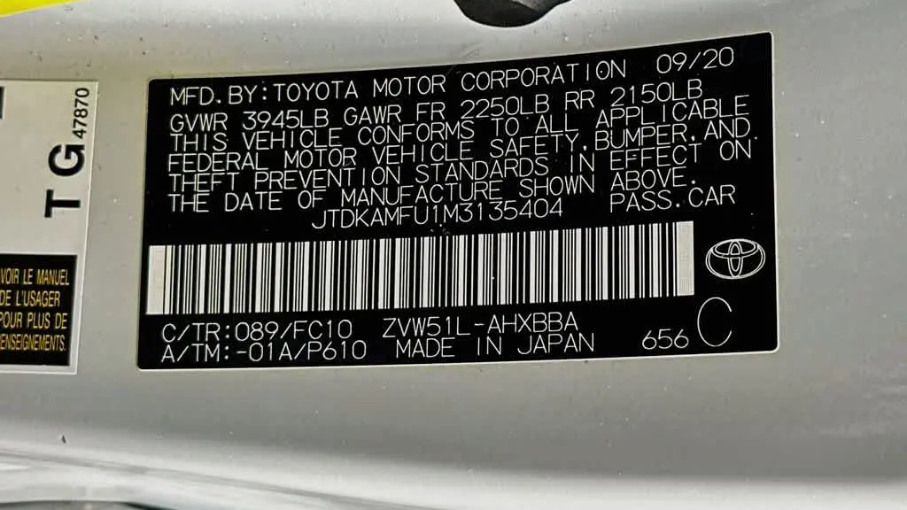 2021 Toyota Prius L Eco