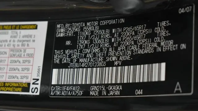 2007 Toyota 4Runner SR5