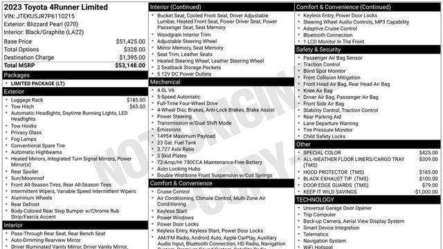 2023 Toyota 4Runner Limited