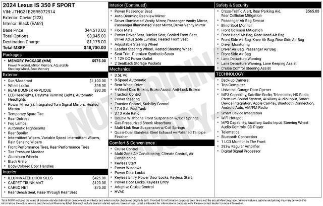2024 Lexus IS - $44,999