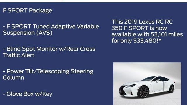 2019 Lexus RC 350 Base