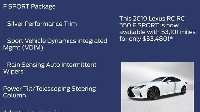 2019 Lexus RC 350 Base