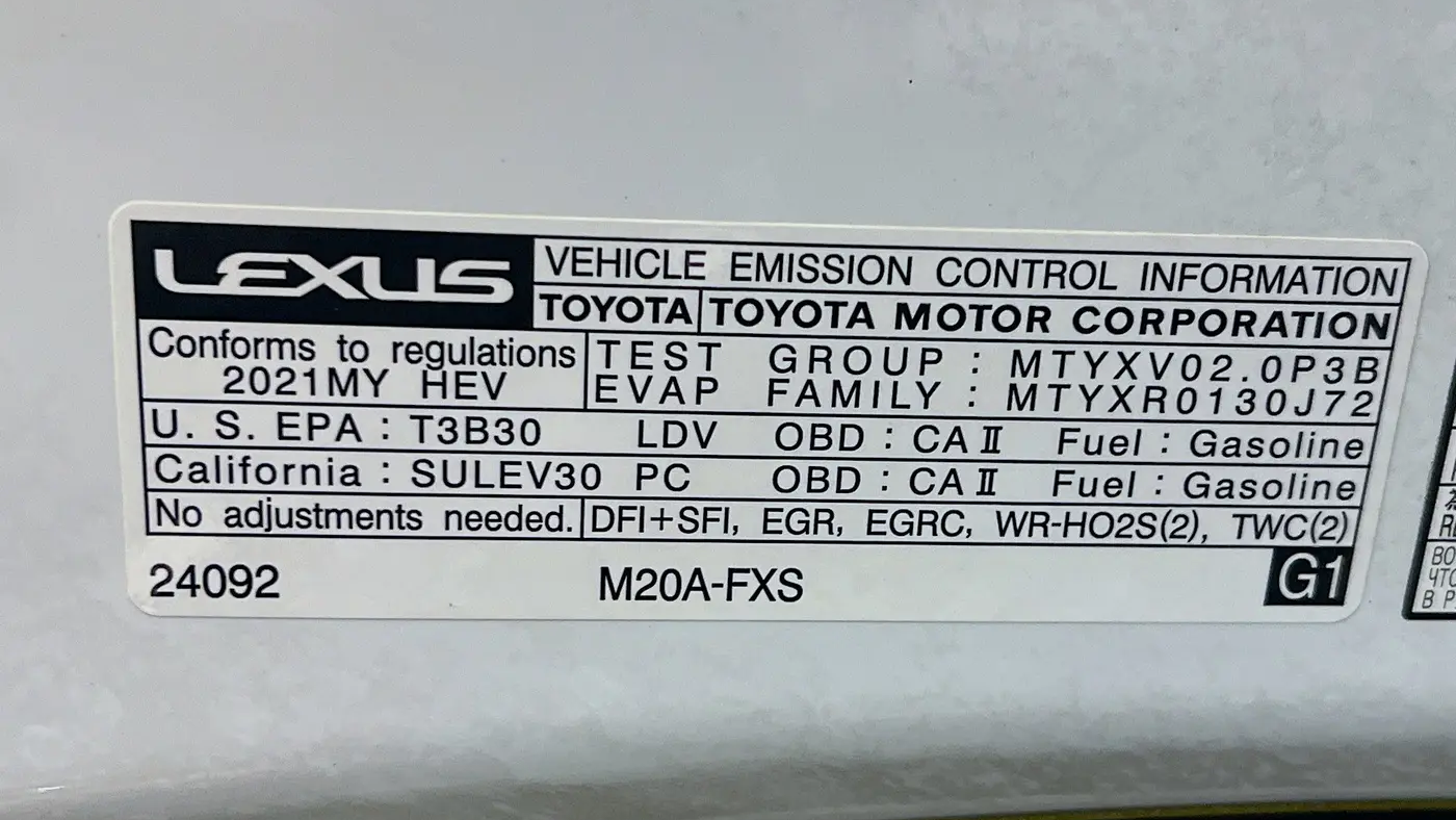 2021 Lexus UX 250h Base