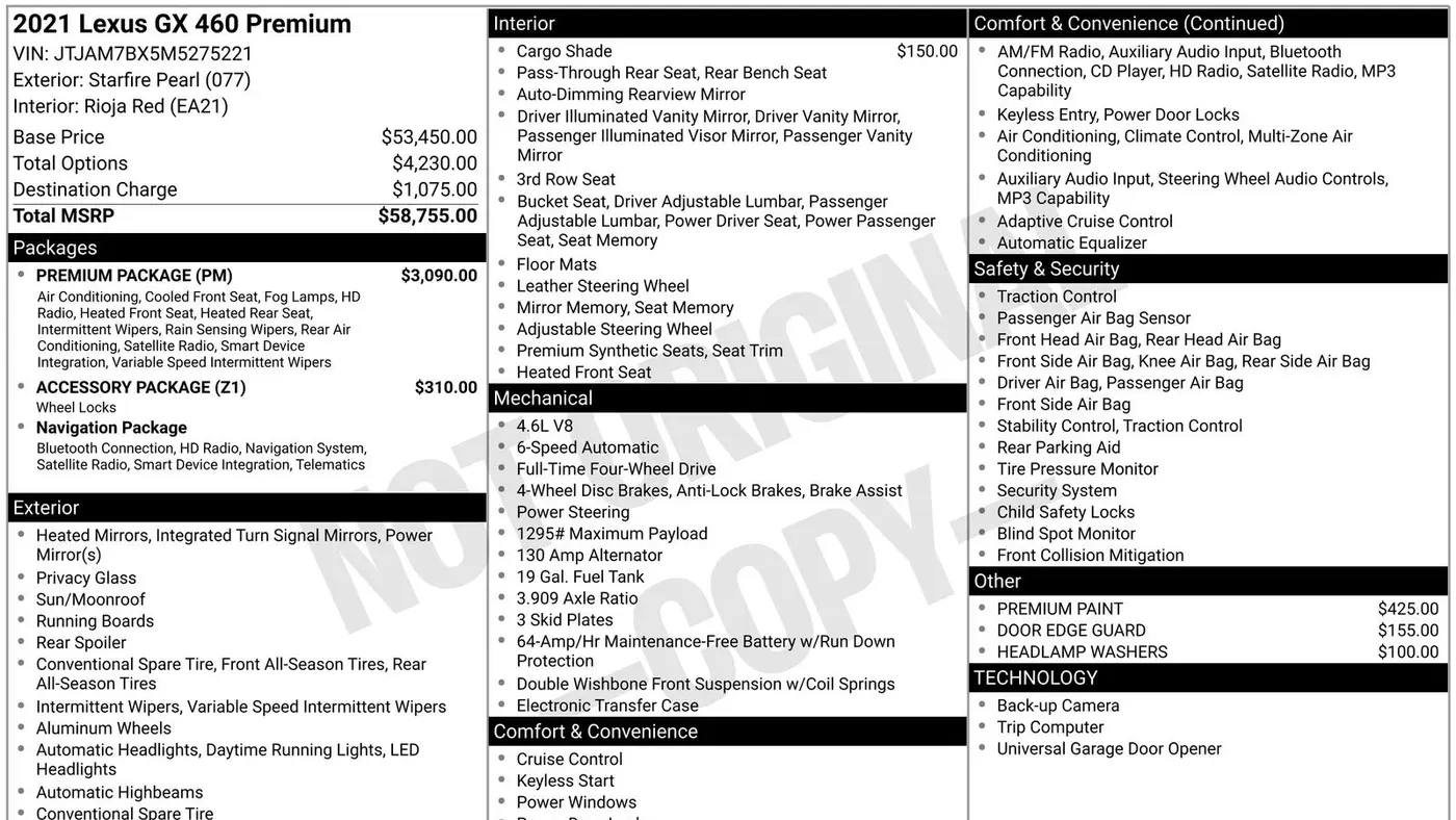 2021 Lexus GX 460 Base