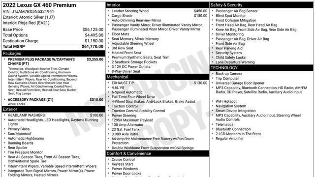 2022 Lexus GX 460 Base