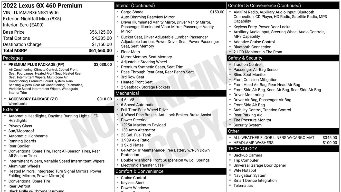 2022 Lexus GX 460 Base