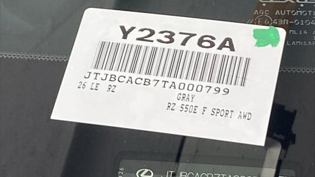 2026 Lexus RZ 450e F SPORT