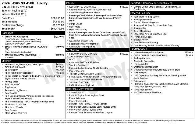 2024 Lexus NX - $45,385