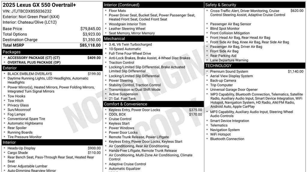 2025 Lexus GX 550 Premium