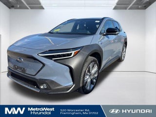 2023 Subaru Solterra with Harbor Mist Gray Pearl Exterior