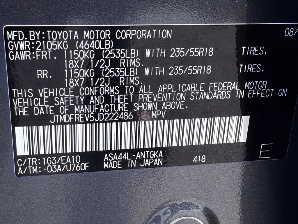 2018 Toyota RAV4 - $24,000