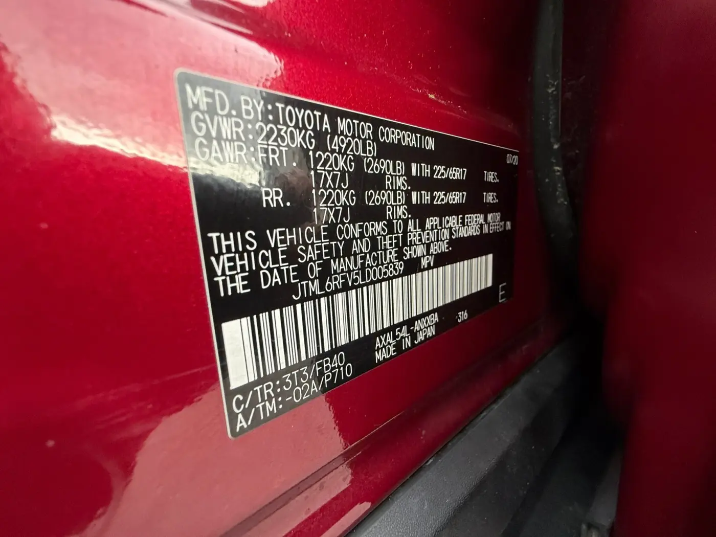 2020 Toyota RAV4 - $24,954