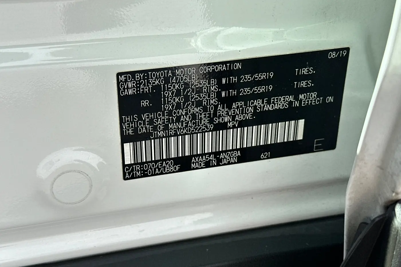 2019 Toyota RAV4 - $23,450