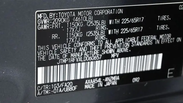 2020 Toyota RAV4 XLE
