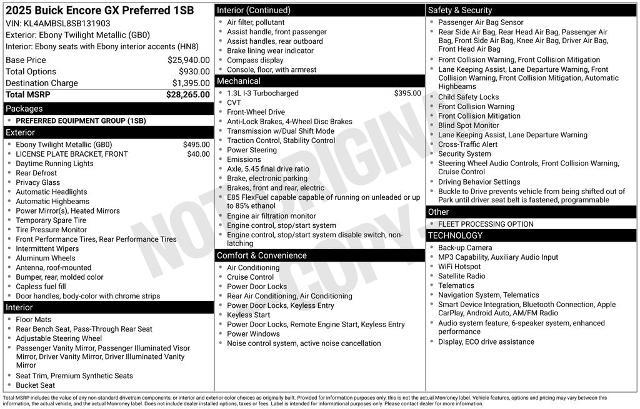 2025 Buick Encore - $22,472