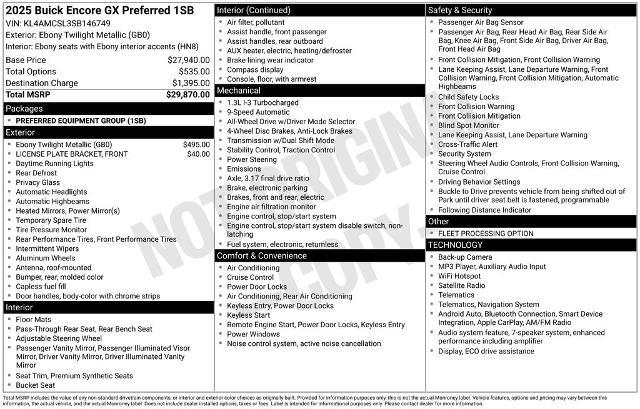 2025 Buick Encore - $21,523