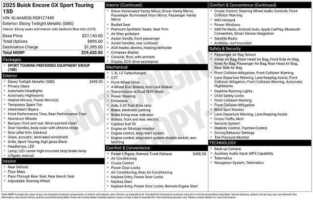2025 Buick Encore - $25,288