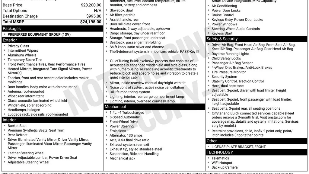 2019 Buick Encore Base