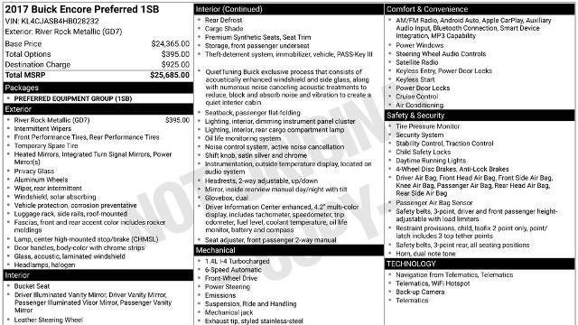 2017 Buick Encore Preferred