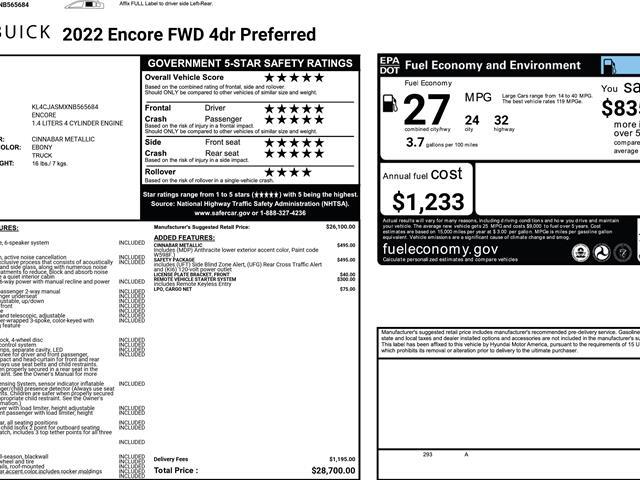 2022 Buick Encore - $17,495