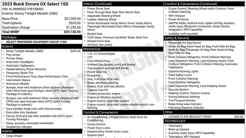 2023 Buick Encore GX Select