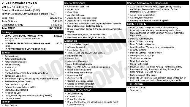 2024 Chevrolet Trax LS