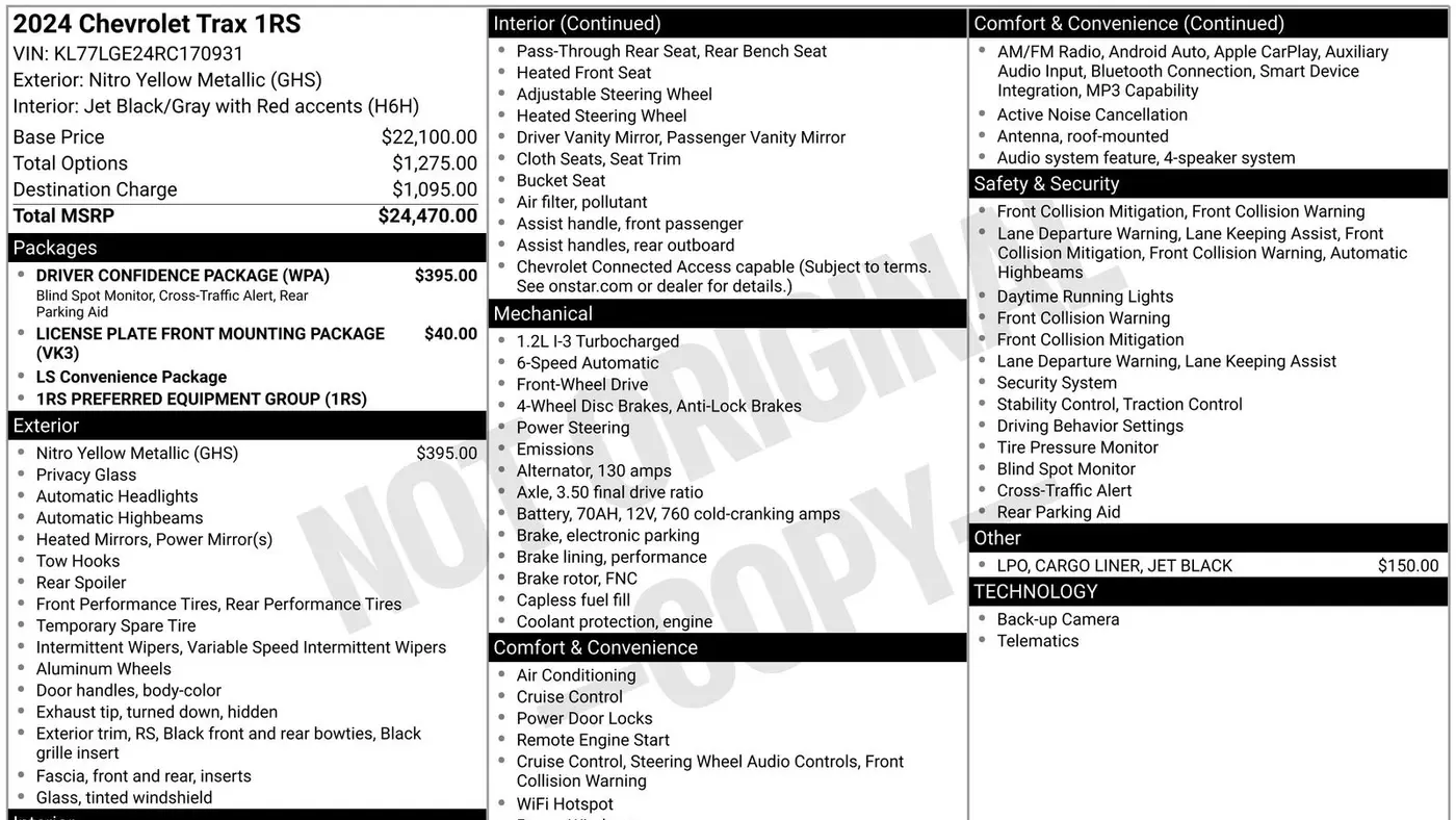 2024 Chevrolet Trax RS