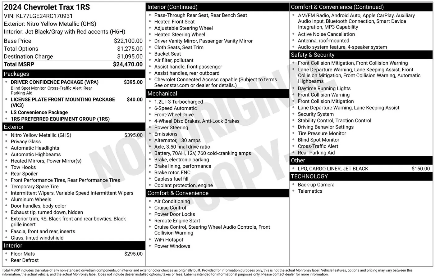 2024 Chevrolet Trax - $20,278