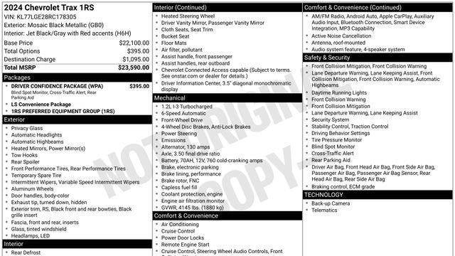 2024 Chevrolet Trax RS