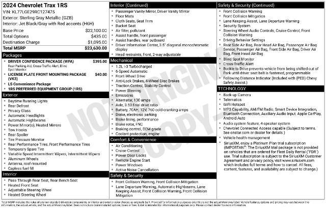 2024 Chevrolet Trax - $19,600