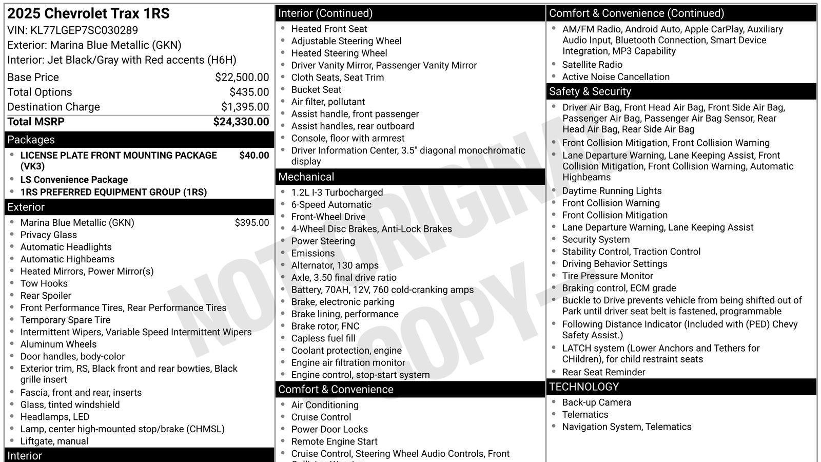 2025 Chevrolet Trax RS