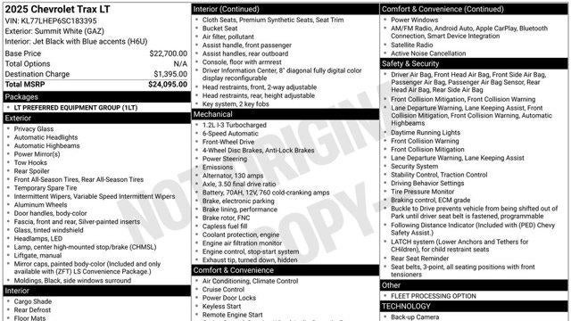 2025 Chevrolet Trax LT