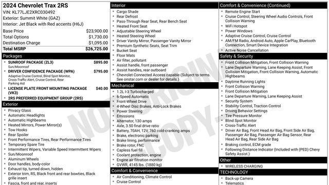 2024 Chevrolet Trax RS