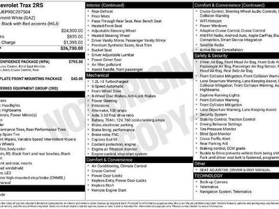2025 Chevrolet Trax RS 4DR Crossover W/2RS