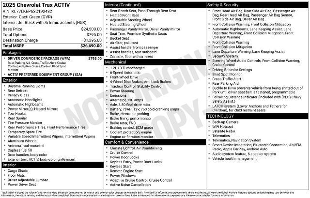 2025 Chevrolet Trax ACTIV — photo 1 of 24