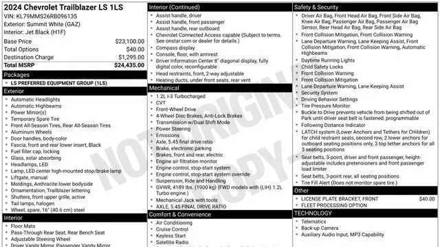 2024 Chevrolet Trailblazer LS
