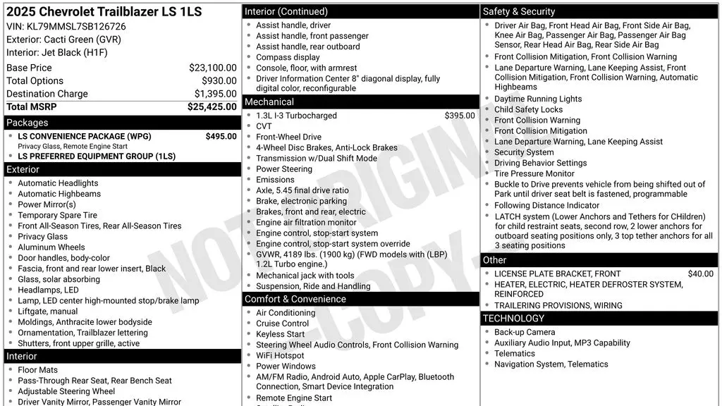 2025 Chevrolet Trailblazer LS