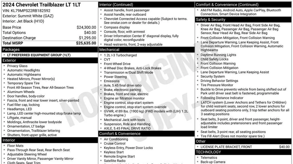 2024 Chevrolet Trailblazer LT