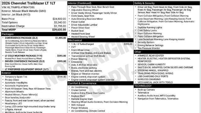 2026 Chevrolet Trailblazer LT