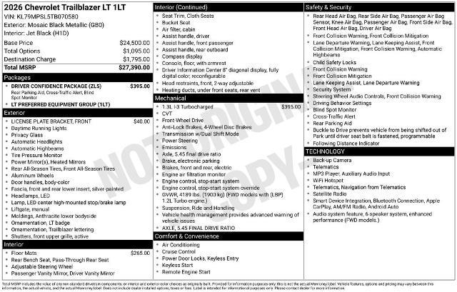 2026 Chevrolet Blazer - $22,735