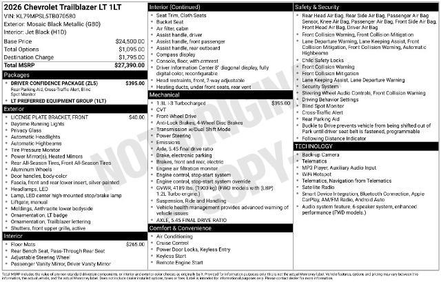 2026 Chevrolet Blazer - $21,967