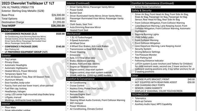 Preowned 2023 Chevrolet Trailblazer LT for Sale
