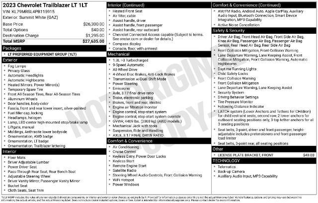 2023 Chevrolet Blazer - $17,741