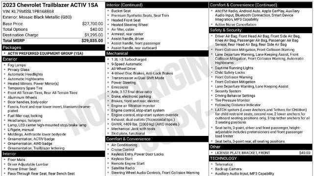 2023 Chevrolet Trailblazer ACTIV