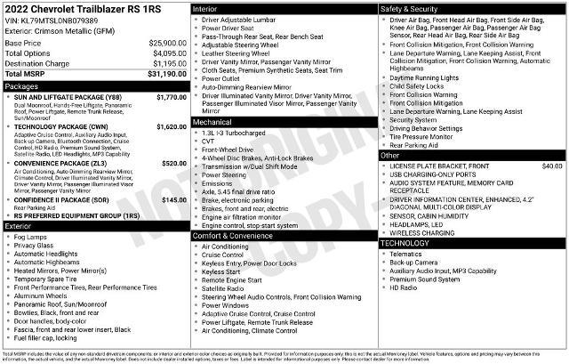 2022 Chevrolet Blazer - $22,698