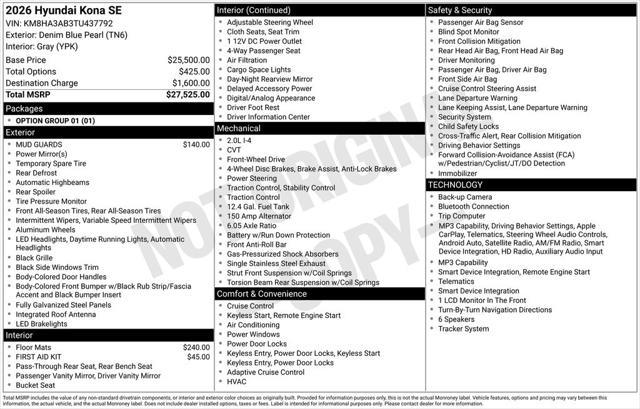 2026 Hyundai Kona - $23,995